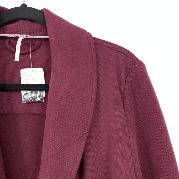 Free People Sangria Flared & Femme Military Style Open Jacket Womens Sz M NEW - Picture 3 of 7